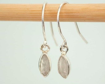 Moonstone Earrings , Silver Moonstone Dangle Earrings , Bridal Earrings