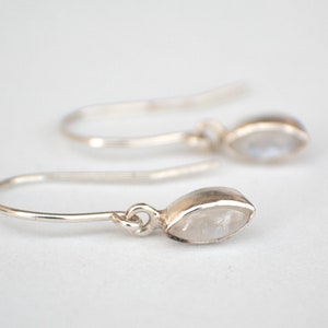 Moonstone Earrings , Silver Moonstone Dangle Earrings , Bridal Earrings image 7