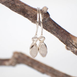 Moonstone Earrings , Silver Moonstone Dangle Earrings , Bridal Earrings image 5