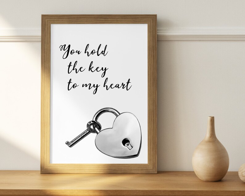 Schlüssel zu meinem Herzen Druck Valentinstag Geschenk Seele Etsy