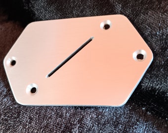 Jaguar Guitar Angled Switch plate made from polished aluminium