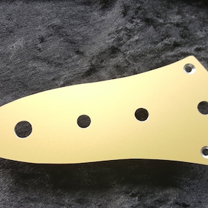 Jazz Bass Aluminium Control plate Hand made in black or gold anodised aluminium plate