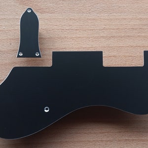 Aluminium slagplaat en trussrod-cover voor vroege Epiphone Dot-gitaar, met de hand gemaakt op maat