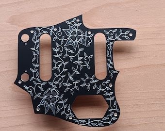 Gitaar Onderdelen Voor Fender Squier Vintage Gemodificeerde Bas VI Stijl Gitaar Pickguard 5 Ply Zwart