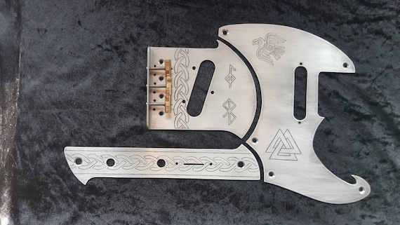 Custom Made Aluminium Telecaster Bridge, Pickguard and Control