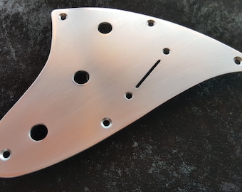 To fit Stratocaster guitars - custom made control plate from aluminium