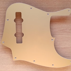 5 string Jazz Bass Pickguard in  anodised or plain aluminium fits FENDER USA/MIM Jazz Bass