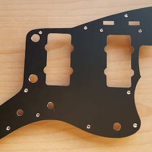 Jazzmaster Black Anodised pickguard to fit Fender USA or MIM or Squier Jazzmaster
