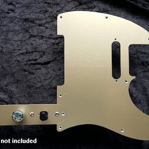 Telecaster Gold Anodised aluminium pickguard, and control plate , fits USA Tele or MIM guitars