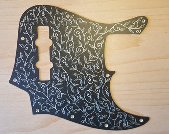 彫刻されたジャズベースピックガード、手彫り、FENDER USA/MIM ジャズ