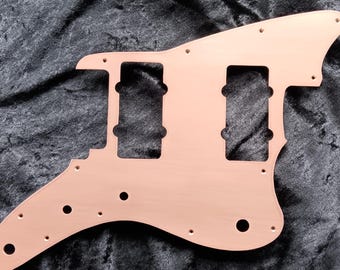 To fit Squier Affinity Jazzmaster, solid copper pickguard , totally hand made