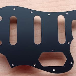 To fit Squier Vintage Modified Bass VI anodised aluminium pickguard, silver , gold or black