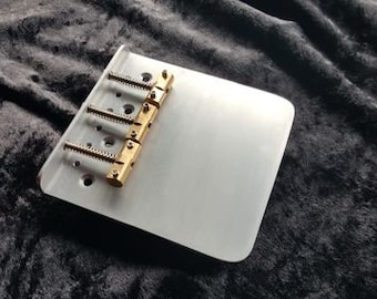Brug voor gitaren in Telecaster-stijl, Handgemaakt van 2 mm aluminiumplaat, GEEN pickup-opening
