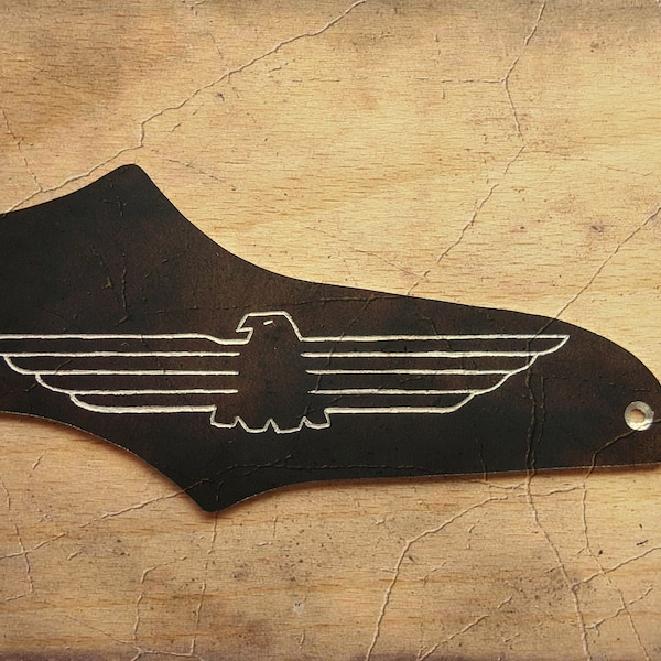 Cubierta para Truss Rod de bajo Thunderbird grabada: hecha a mano y grabada a mano en aluminio negro, anodizado dorado o plateado