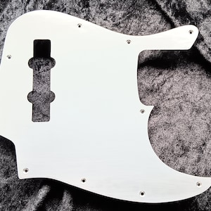 Jazz Bass Pickguard in  plain aluminium fits FENDER USA/MIM Jazz Bass