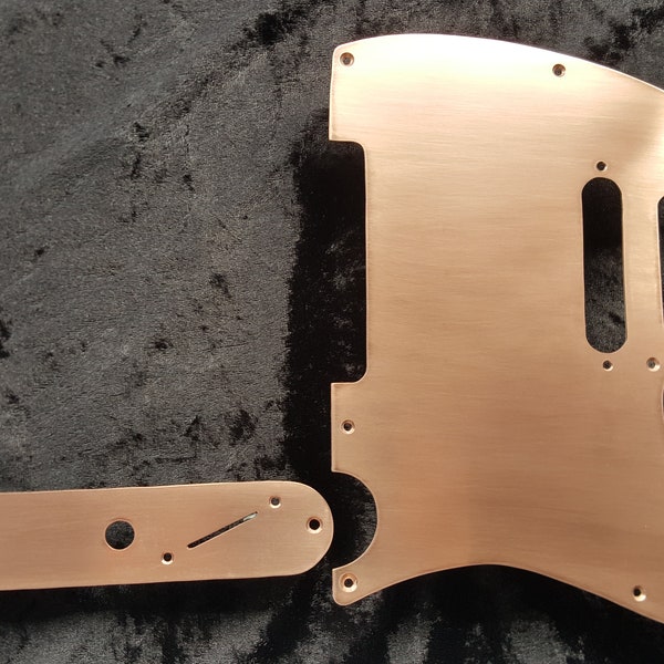 Solid Copper Telecaster pickguard and Control Plate  hand made for Telecaster  guitars
