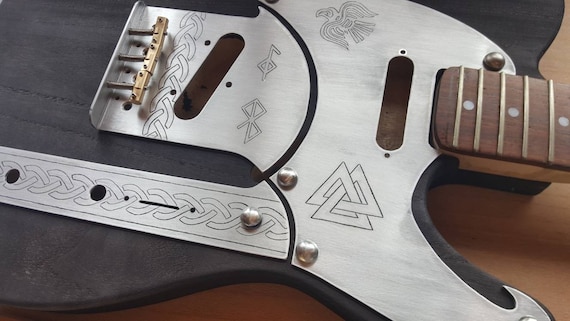 Custom Made Aluminium Telecaster Bridge, Pickguard and Control