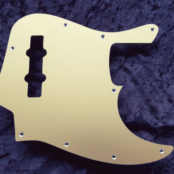 Jazz Bass Pickguard in  anodised or plain aluminium fits FENDER USA/MIM Jazz Bass