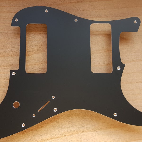 Stratocaster pickguard for fitting twin soapbar P90 pickups handmade in anodised black, anodised gold or natural aluminium