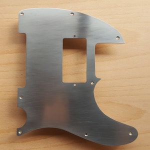 To fit US or MIM Telecaster, handmade from natural aluminium, custom bespoke pickguard.