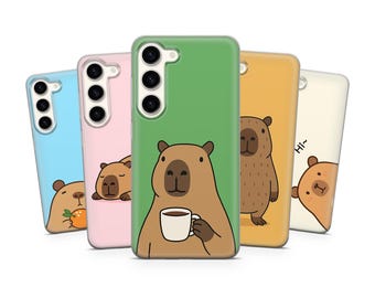 Divertente custodia con capibara compatibile con Samsung S26 Ultra, S25 FE, S24, Samsung S23, S22, Samsung Galaxy A57, A56, A55, Samsung A37, A36, A35, A17, A16