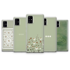 Grüne Minimalist Hülle passend für Samsung S25 Ultra, S24, S23, Samsung S22, S21 FE, Samsung Galaxy A56, A55, A54, Samsung A36, A35, A34, A16, A15