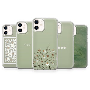 Green Minimalist Case for iPhone 16 Pro Max, 15, 14 Plus, 13, 12, 11, XR & Samsung S26, S25, A56, A16, Pixel 9 Pro, 8