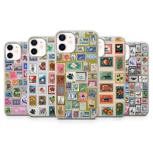 Stamp Phone Case Vintage Cover for for iPhone 17 Pro Max, 16e, 15, 14, 12 & Samsung S25 Ultra, S24 FE, A56, Pixel 10 XL, 9a, 8