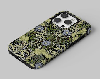 Art Nouveau Phone Case William Morris Cover fit for iPhone 17 Pro Max, 15 Plus, 14, 13, 12, XR & Samsung S26, S25, A57, A56, Pixel 10 Pro, 9