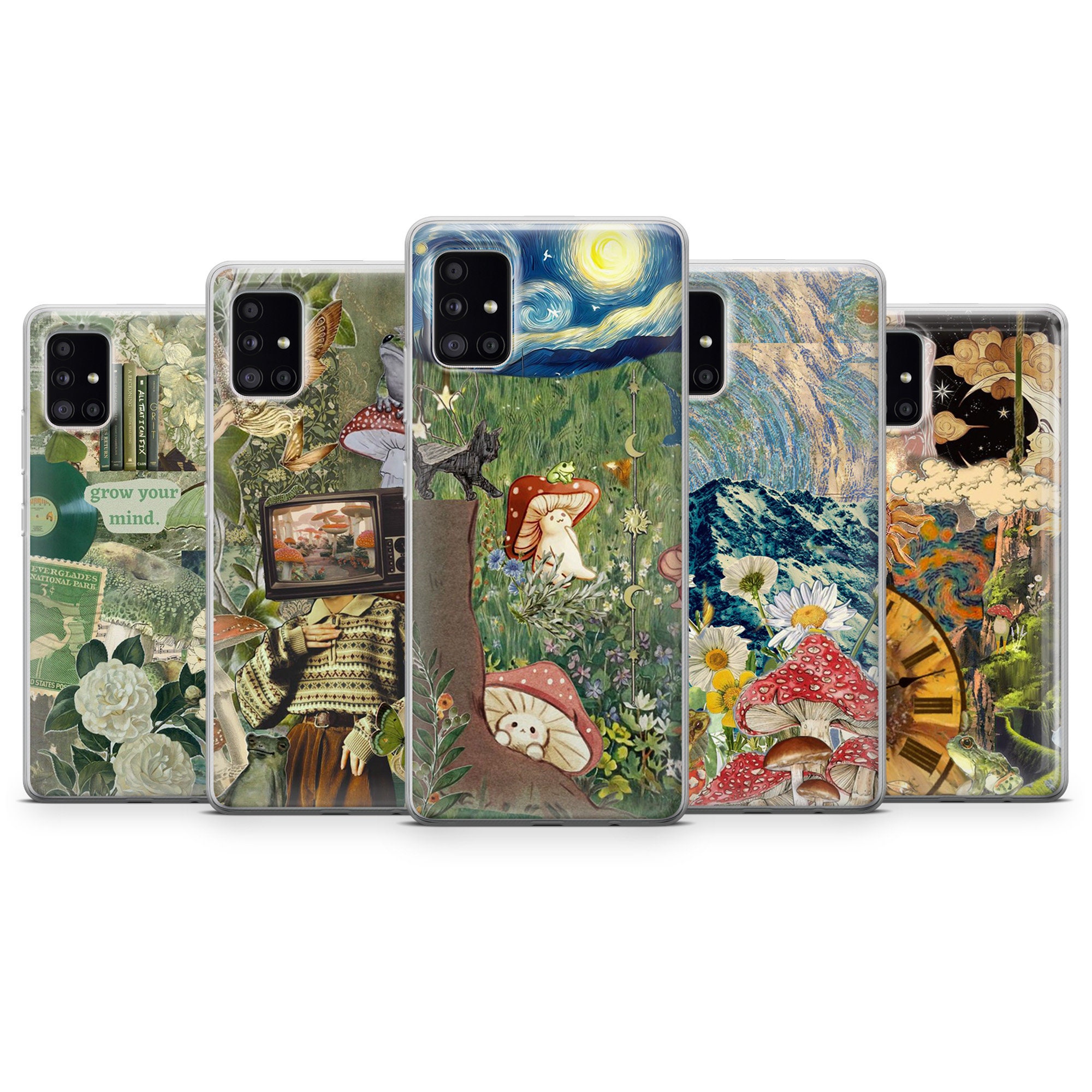 Cottagecore Case fit Samsung S25 Ultra, S24 FE, Samsung S23, S22, Galaxy A05s, Samsung A56, A55, A54, Samsung A36, A35, A16, A15, Note 20