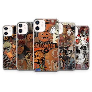 Spooky Horror Phone Case - Halloween Cover for iPhone 16 Pro Max, 15, 14 Plus, 13, 12, 11, XR, Samsung S24, S23, A55, A54, Google Pixel 9