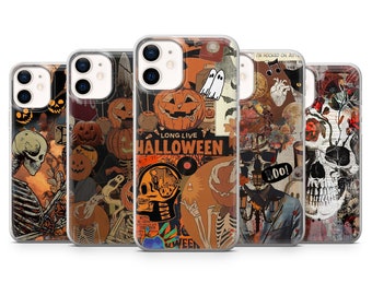 Custodia per telefono Spooky Horror - Cover di Halloween per iPhone 17 Pro Max, 16e, 15, 14, 12 e Samsung S25 Ultra, S24 FE, A56, Pixel 10 XL, 9a, 8