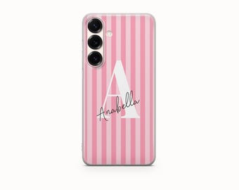 Custodia per telefono con nome personalizzato, cover con nome personalizzato adatta a Samsung S25 Ultra, S24, S23, Samsung S22, S21 FE, Samsung Galaxy A56, A55, Samsung A17