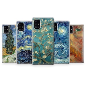 Custodia per telefono Vincent Van Gogh adatta a Samsung S25 Ultra, S24 FE, Samsung S22, S21, Galaxy A05, Samsung A56, A55, A54, Samsung A36, A35, A16, A15