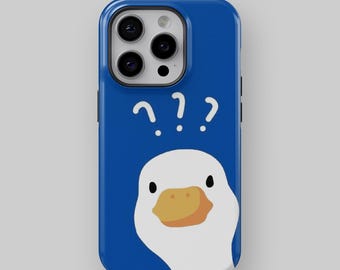 Divertente custodia per telefono con anatra per iPhone 17 Pro Max, 15 Plus, 14, 13, 12, XR e Samsung S26, S25, A57, A56, Pixel 10 Pro, 9