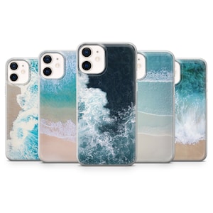 Ocean Waves-hoesje voor iPhone 16 Pro Max, 15, 14 Plus, 13, 12, 11, XR en Samsung S26, S25, A56, A16, Pixel 9 Pro, 8