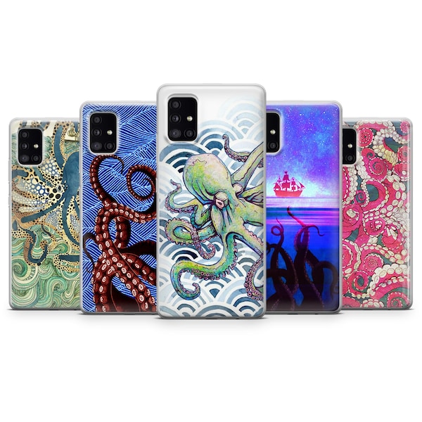 Octopus Phone Case Kraken fit Samsung S24, S23 Ultra, Samsung S22, S21 FE, Galaxy A05, Samsung A55, A54, A53, Samsung A35, A34, A15, A14