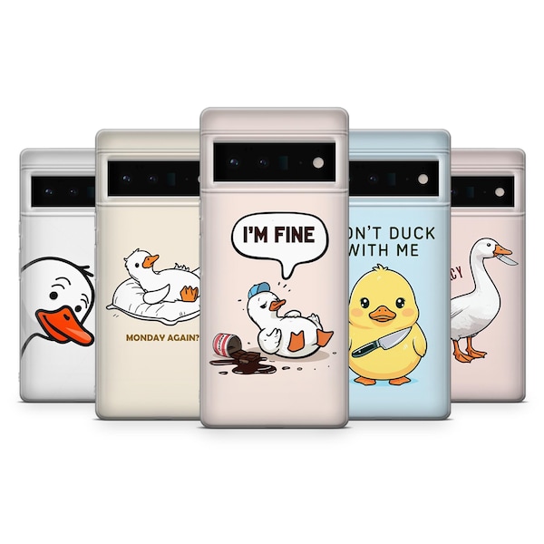 Etui Funny Duck pasuje do modeli Google Pixel 10, Pixel 9 Pro XL, Pixel 8, Pixel 7, Pixel 6A, Pixel 5, OnePlus 11, OnePlus 10 Pro, OnePlus 9