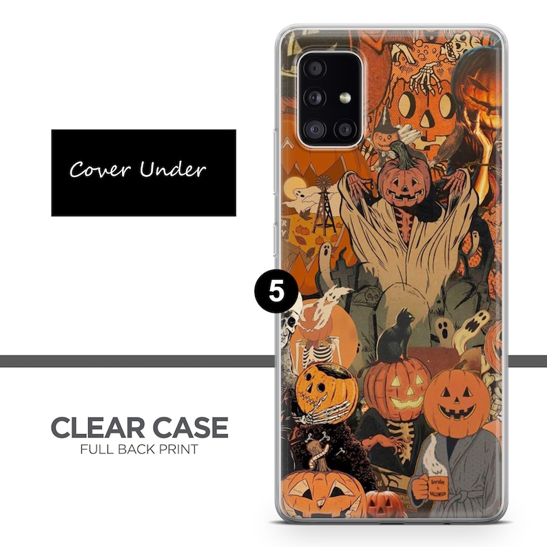 Spooky Horror Movie Phone Case - Halloween Cover for Samsung S25 Ultra, S24 FE, Samsung S23, S22, Samsung A56, A55, Samsung A36, A35 5