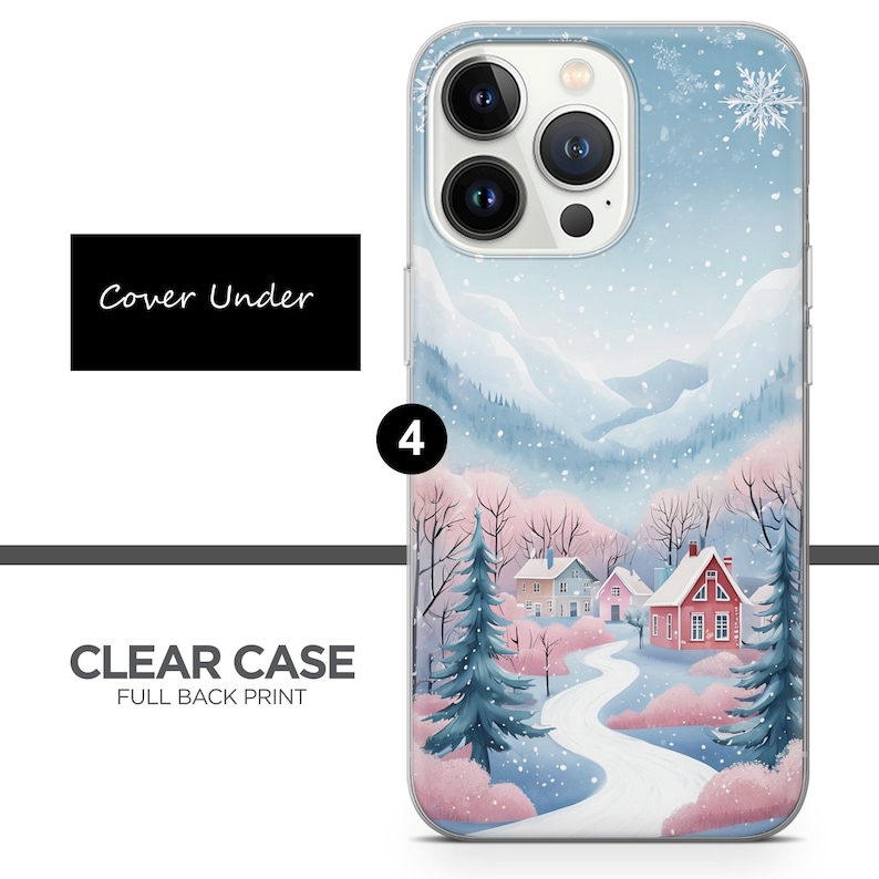 Christmas Phone Case Winter Cover Fit for iPhone 16 Pro Max, 15, 14