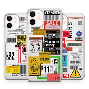 Stickers Case Collage Cover for iPhone 16, 15 Pro Max, 14, iPhone 13, 12, iPhone 11, iPhone X, iPhone 8, iPhone XR, iPhone SE, iPhone XS