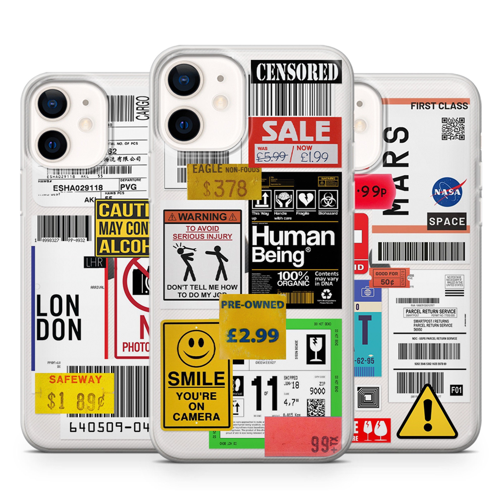 Stamp Label, Phone Case, Back Cover