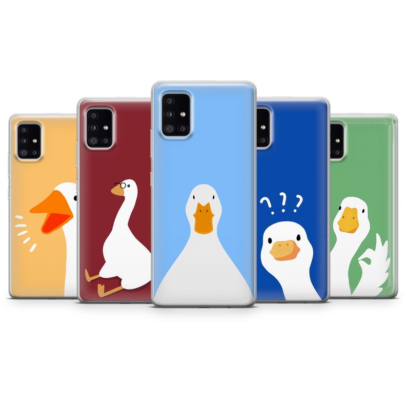 Funny Duck Case fit Samsung S25 Ultra, S24, S23, Samsung S22, S21 FE, Samsung Galaxy A56, A55, A54, Samsung A36, A35, A34, A15, A14, Note 20