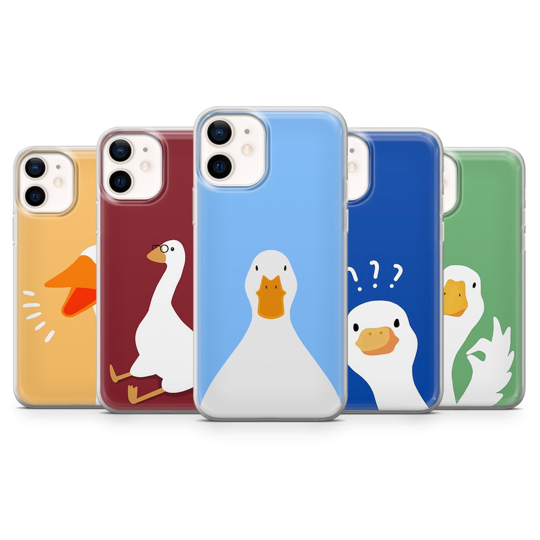 Funny Goose Phone Case Cute Duck Cover for iPhone 16 Pro Max, 15, 14