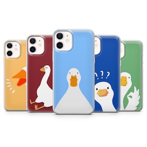 Funny Goose Phone Case Cute Duck Cover fit for iPhone 15 Pro Max, 14 Plus, 13, 12, 11, XR & Samsung S24, S23, A54, A53, Pixel 8 Pro, 7