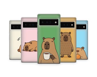 Divertente custodia con capibara compatibile con Google Pixel 10, Pixel 9 Pro XL, Pixel 8, Pixel 7, Pixel 6A, Pixel 5, OnePlus 11, OnePlus 10 Pro, OnePlus 9