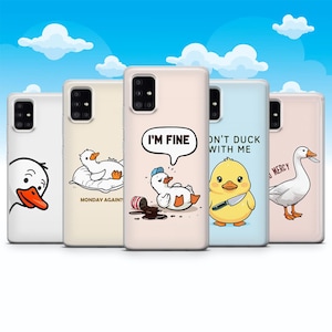 Funny Duck Case fit Samsung S26 Ultra, S25 FE, Samsung S24, S23, Galaxy A05s, Samsung A57, A56, A55, Samsung A37, A36, A17, A16, Note 20
