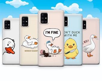 Funny Duck Case fit Samsung S26 Ultra, S25 FE, Samsung S24, S23, Galaxy A05s, Samsung A57, A56, A55, Samsung A37, A36, A17, A16, Note 20
