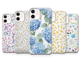 Cover per telefono con motivo floreale, graziosa cover con fiori primaverili per iPhone 17 Pro Max, 16e, 15, 14, 12 e Samsung S25 Ultra, S24 FE, A56, Google Pixel 10 XL, 9a