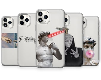 Renaissance Aesthetic Phone Case Art Statue Cover for iPhone 15 Pro Max 14 Plus 13 12 11 XR  Samsung S24 S23 A54 A53 Pixel 8 Pro 7